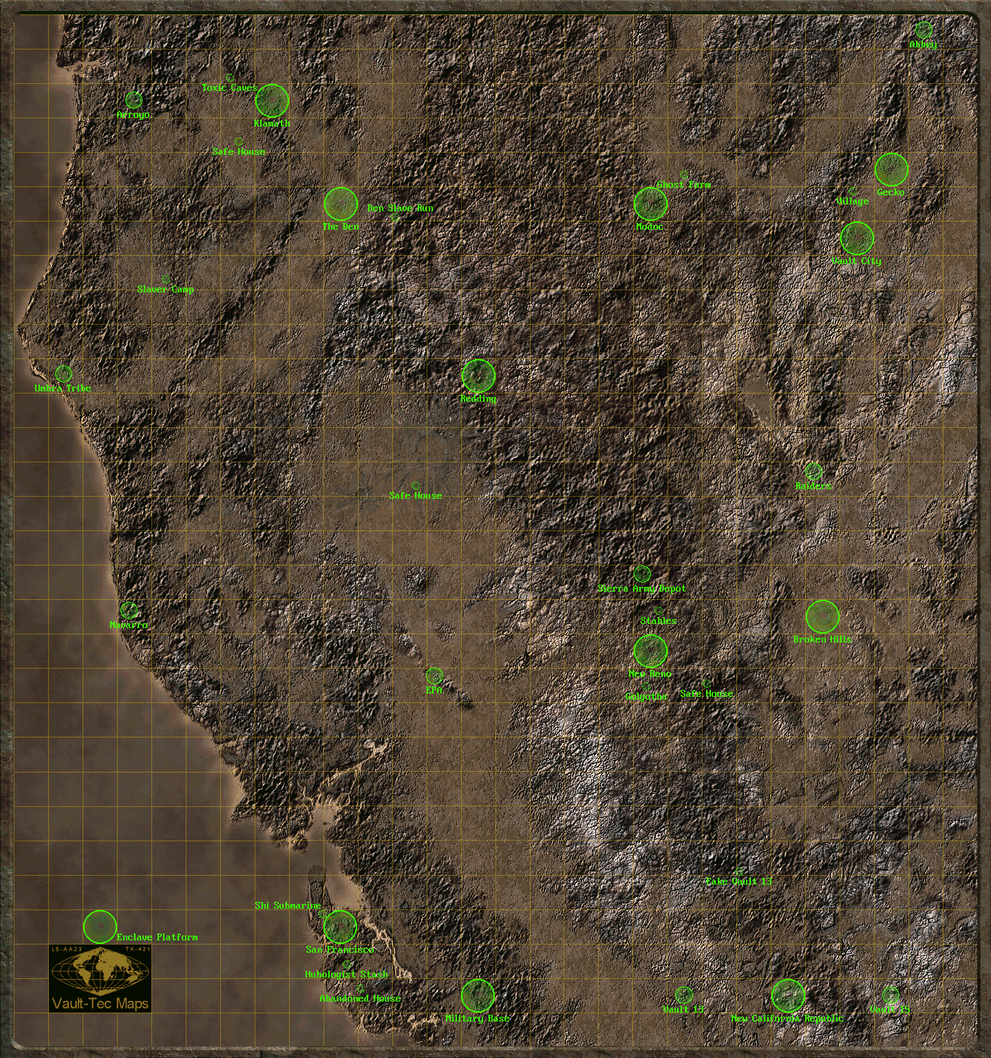 2 Maps Fallout 2- World Map